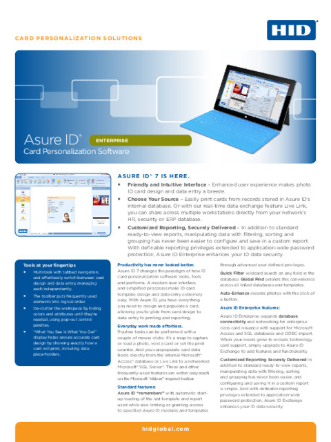 Asure ID® Enterprise Card Personalization Software