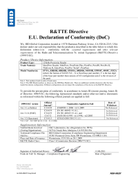 DoC R&TTE (Prox Readers) Certificate