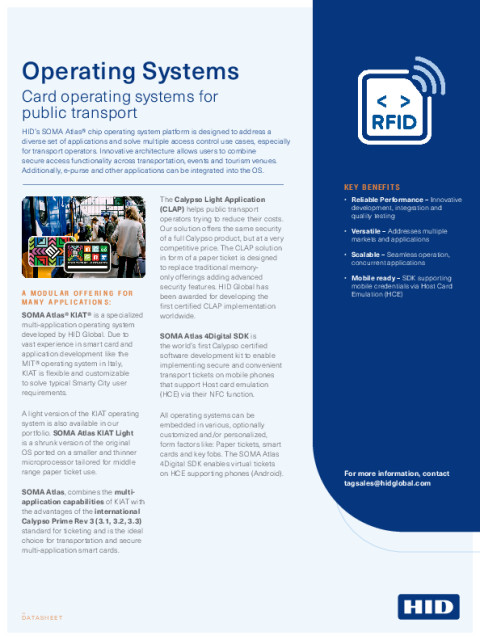 Card Operating Systems for Transit Datasheet