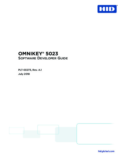OMNIKEY 5023 Software Developer Guide